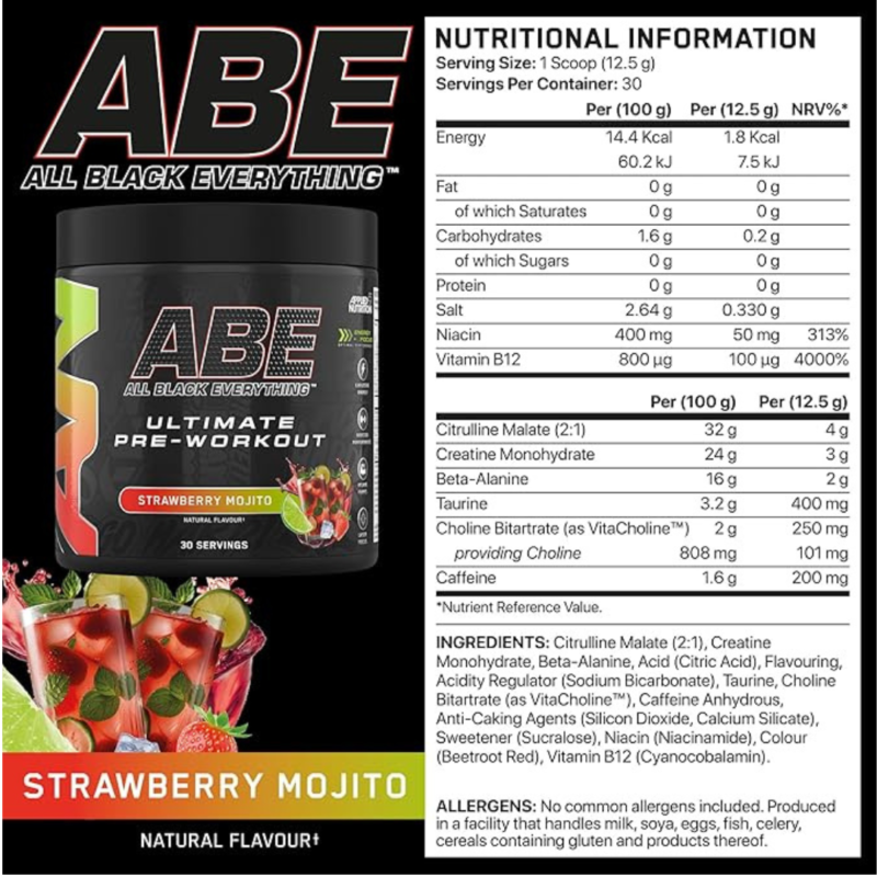ABE Pre Workout 30 Servings By Applied Nutrition - Image 2