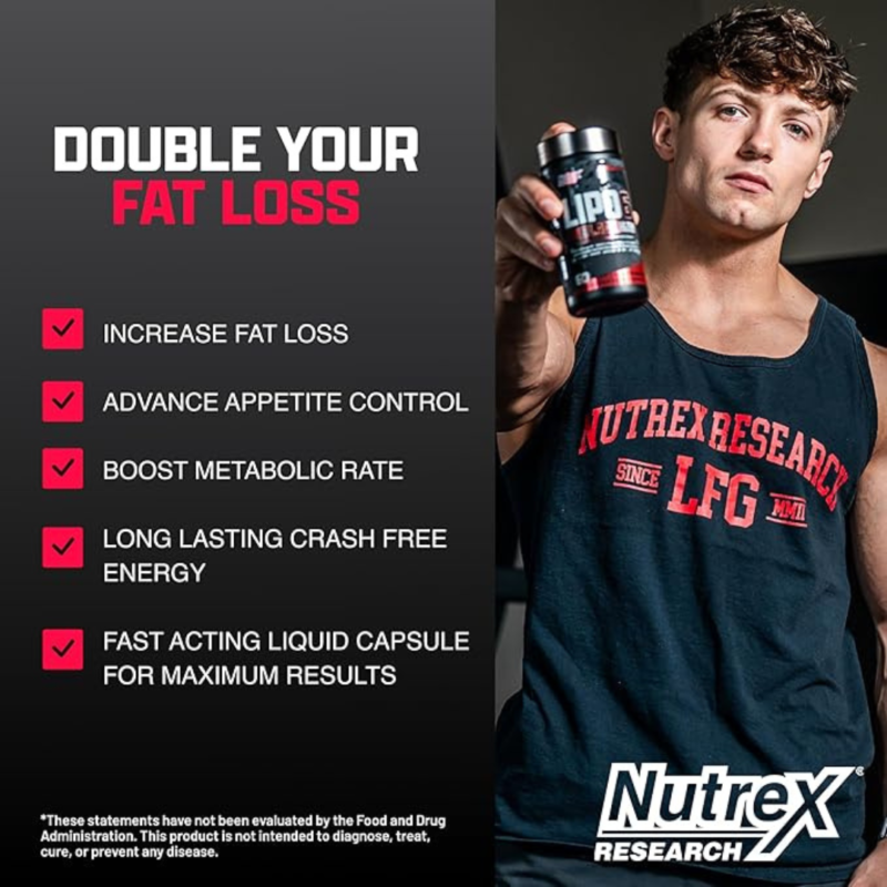 Lipo6 Black 60 Black Capsules By Nutrex Research - Image 7