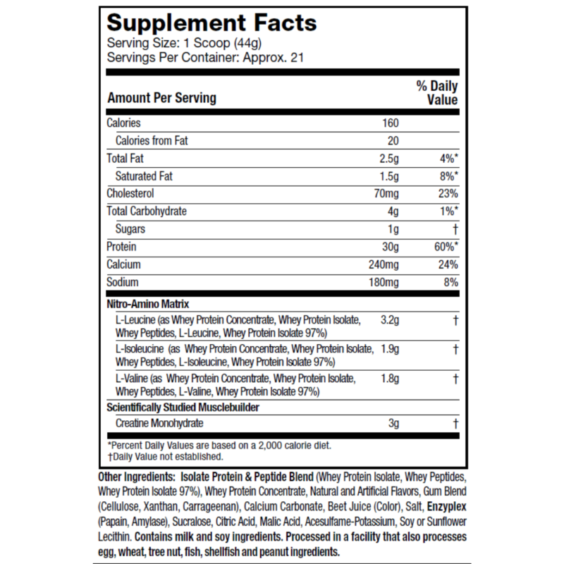 NitroTech 2lbs Lean Muscle Builder By MuscleTech - Image 2