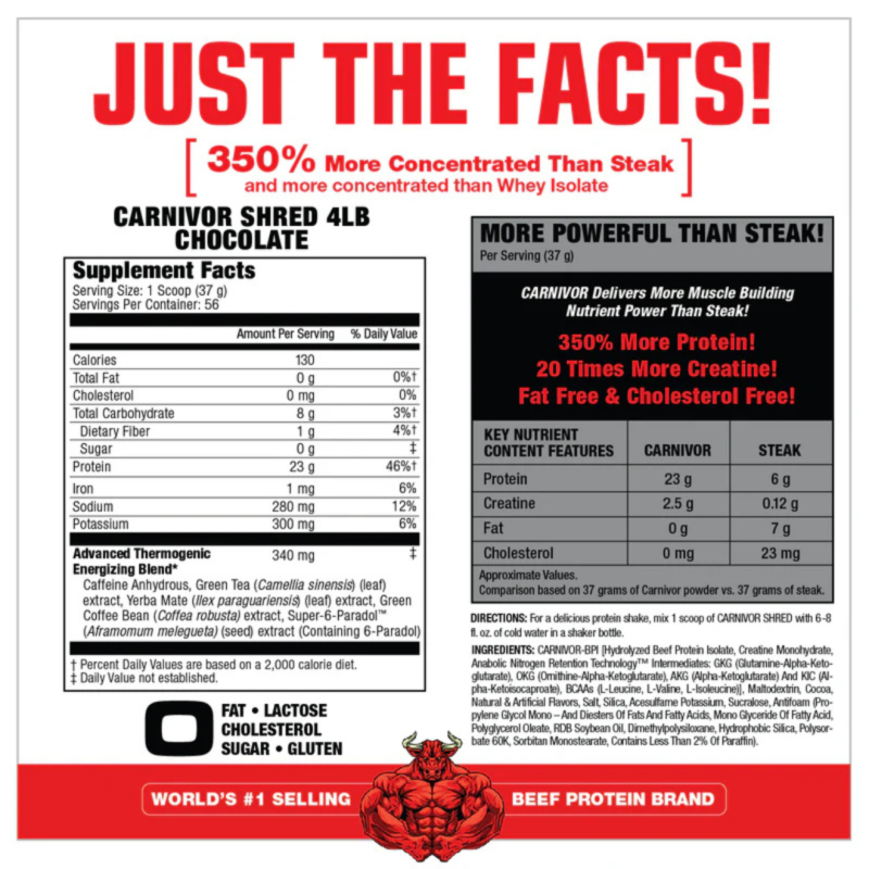 Carnivor Shred 4.5lb By MuscleMeds - Image 2