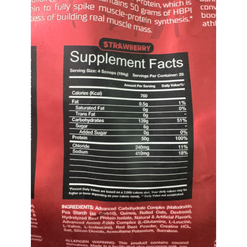 Red Rex Beef Mass Plus 10.74lb By Big Ramy Labs - Image 2