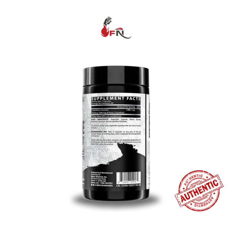 L-Carnitine 1000 120 Capsules By Nutrex Research - Image 3