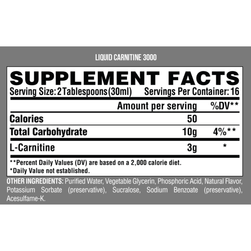 L-Carnitine 3000 31 Servings By Nutrex Research - Image 3
