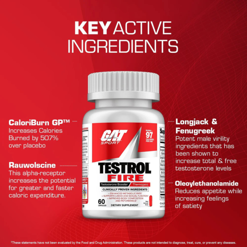 Testrol Fire 60 Tablets By Gat Sport - Image 5