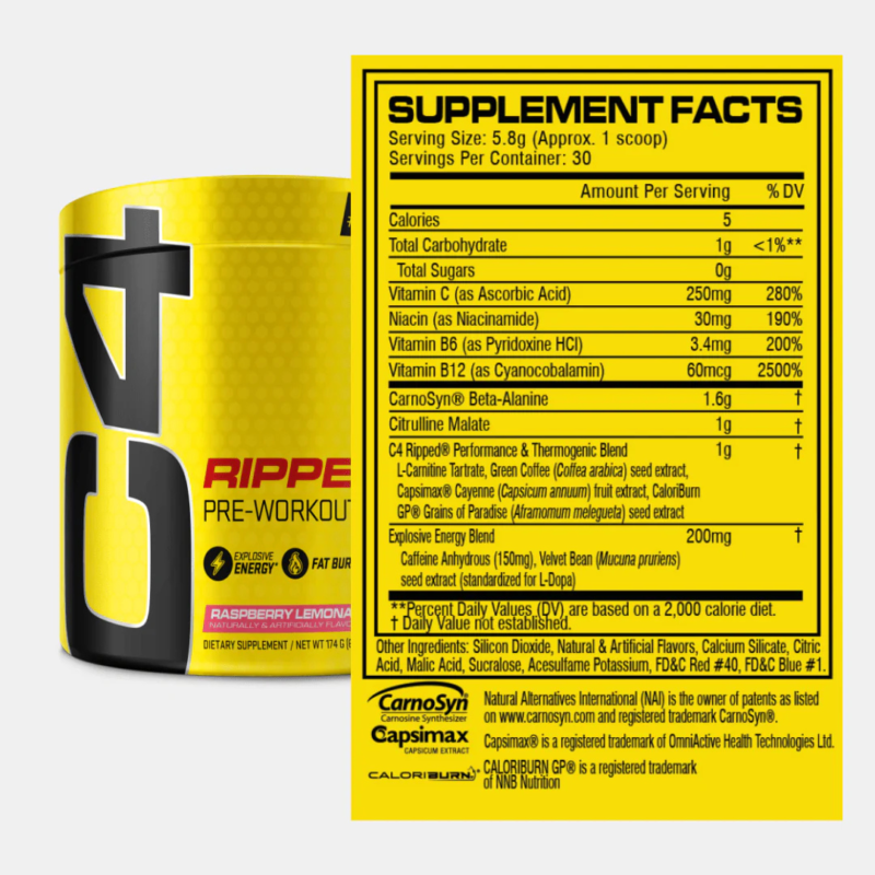 C4 Ripped 30 Servings By Cellucor - Image 2