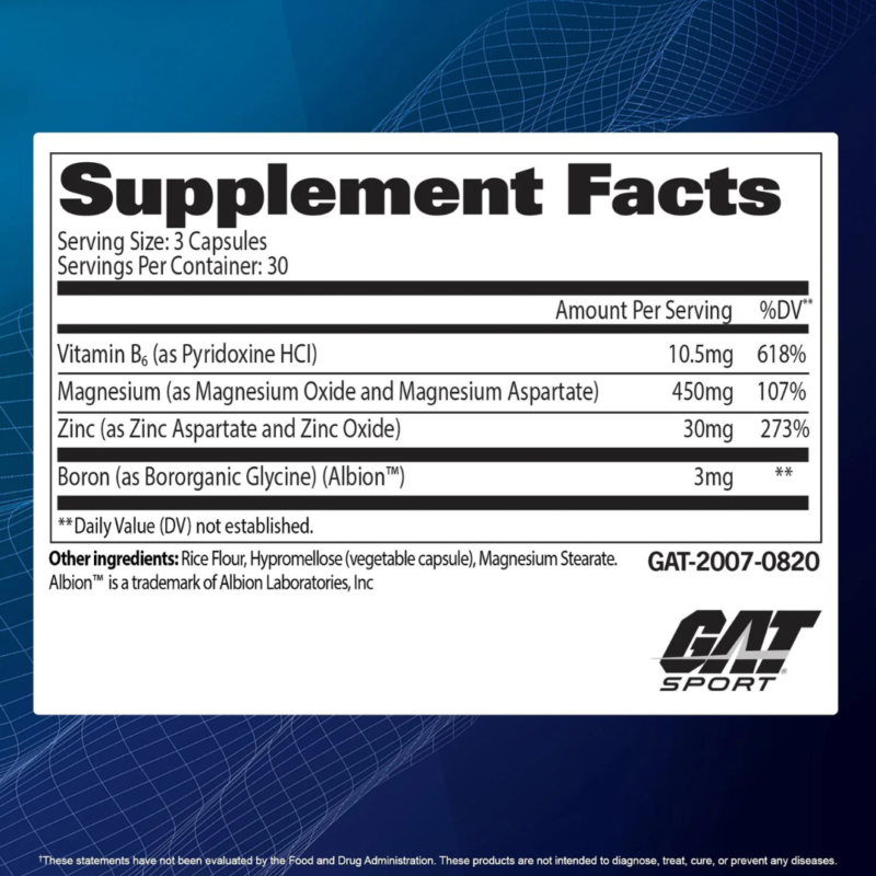 ZmaG-T 90 Veg Capsules By Gat Sport - Image 2