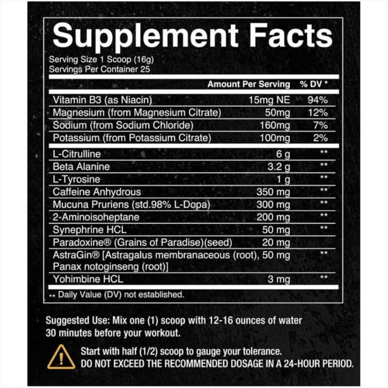 Convict High Stim Pre Workout 50 Servings By Condemned Labz - Image 2