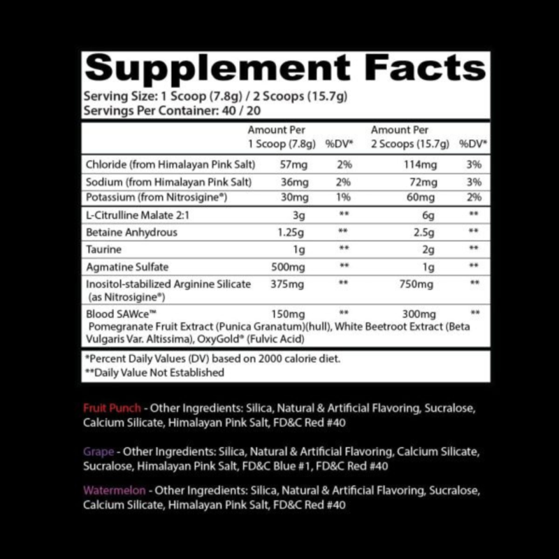 SAW BloodBath 40 Servings By Insane Labz - Image 3