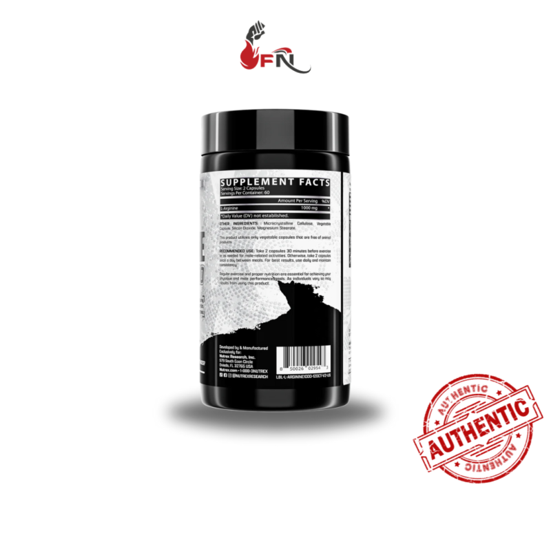L-Arginine 1000 120 Capsules By Nutrex Research - Image 3