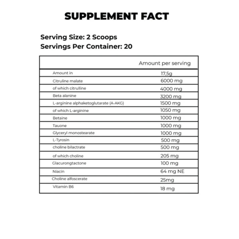 Neuro Core Pre Workout 40 Servings By Fitness Authority - Image 2