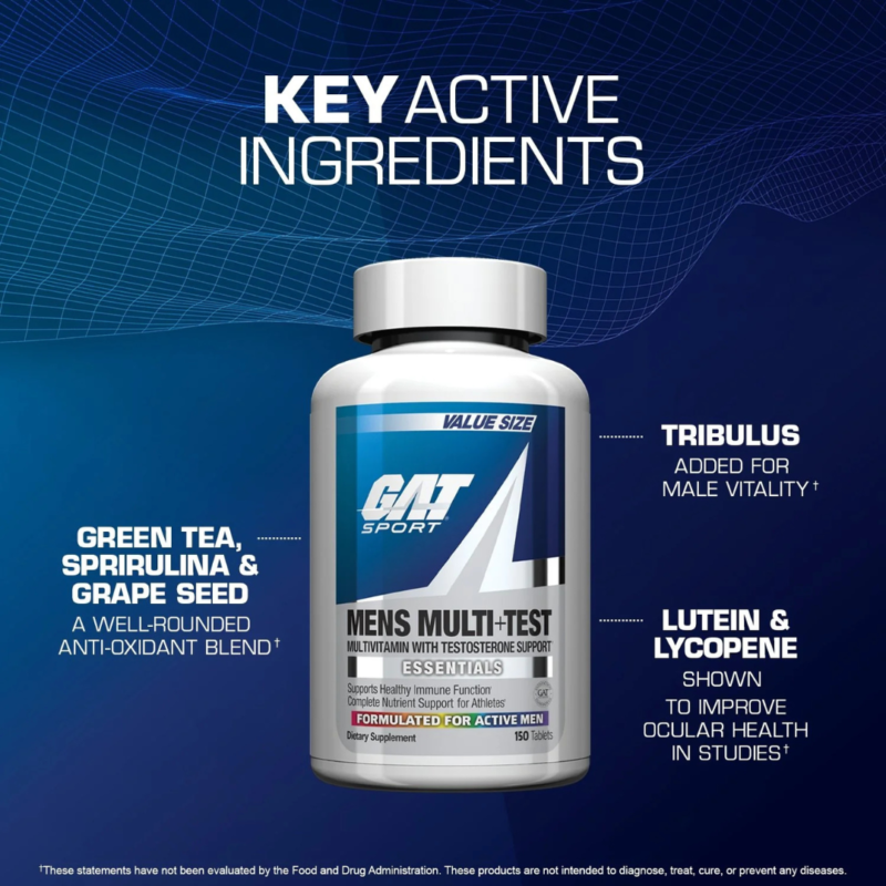 Mens Multi + Test 150 Tablets By Gat Sport - Image 5