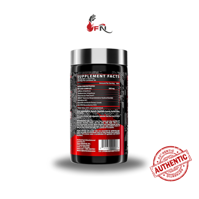 Lipo6 Black 60 Black Capsules By Nutrex Research - Image 3