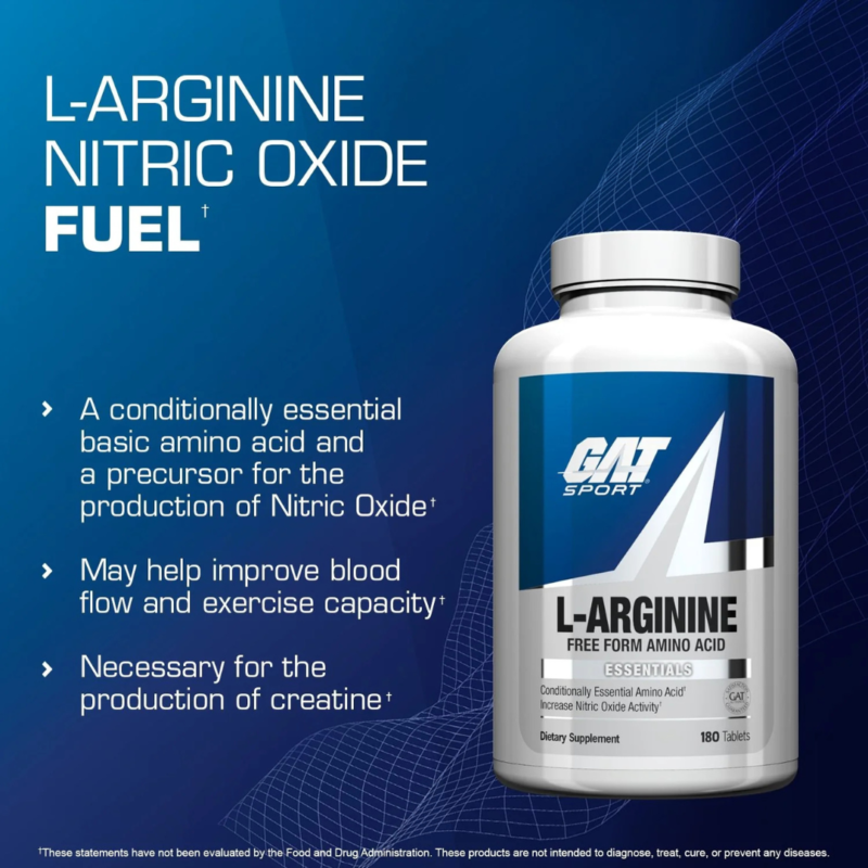 L-Arginine 180 Tablets By Gat Sport - Image 5