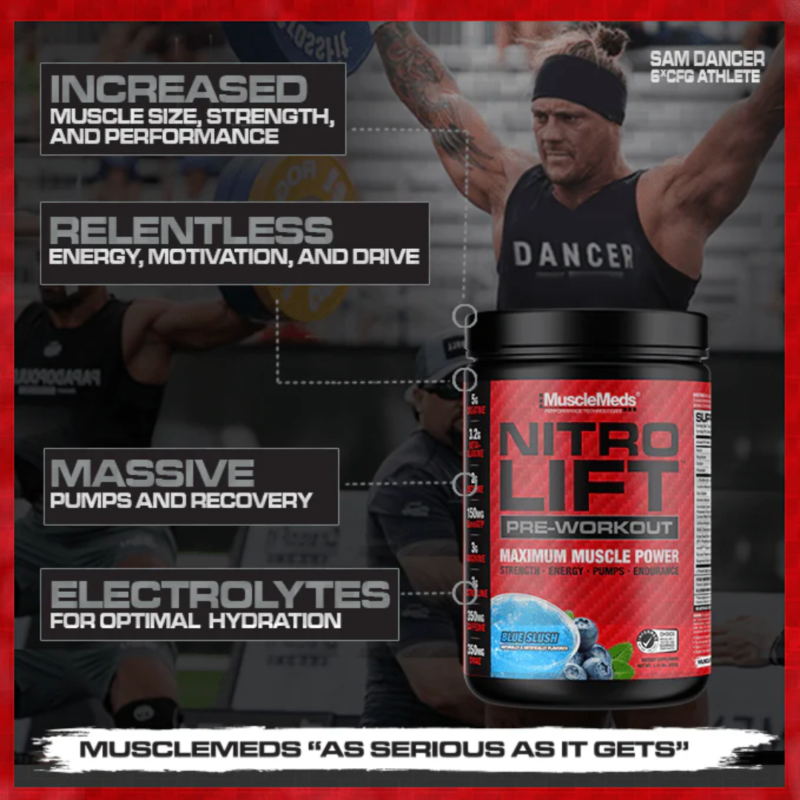 Nitro Lift Pre Workout 30 Servings By MuscleMeds - Image 4