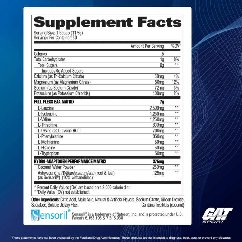 Flexx EAAs + Hydration 30 Servings By Gat Sport - Image 2