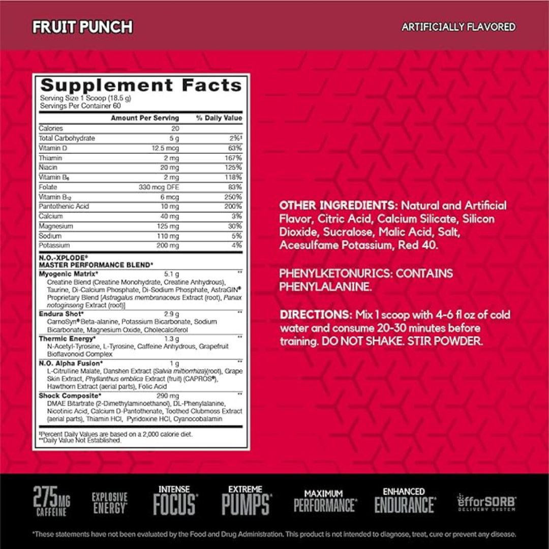 N.O.-Xplode 60 Servings By BSN - Image 6