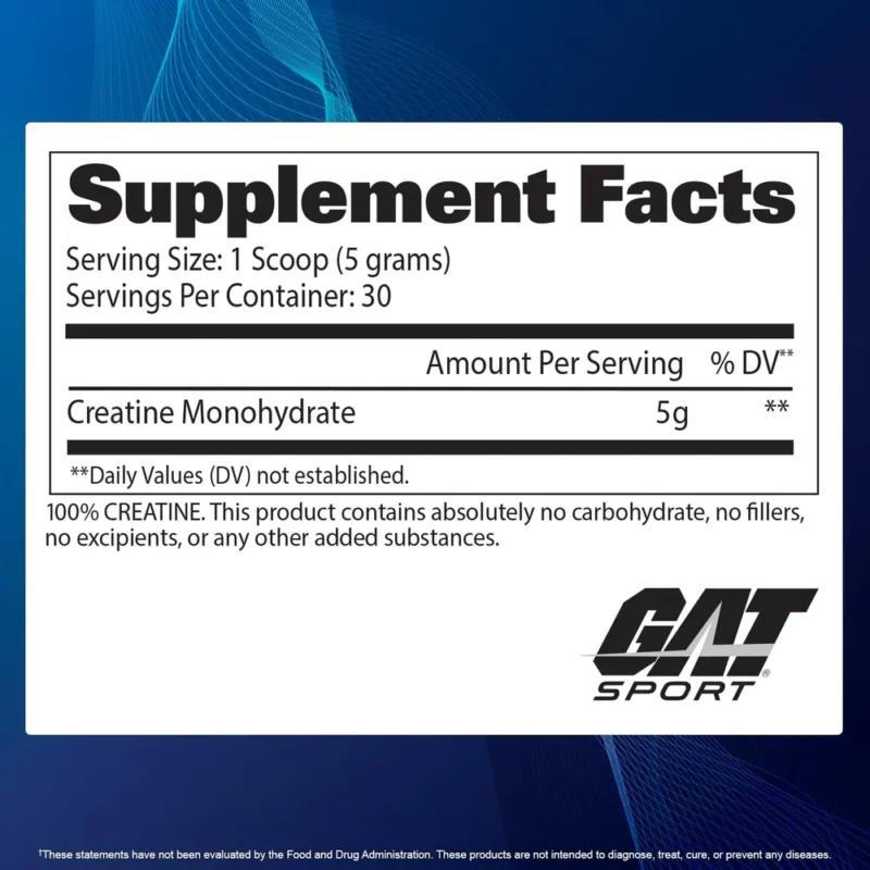Creatine Monohydrate 300g By Gat Sport - Image 2